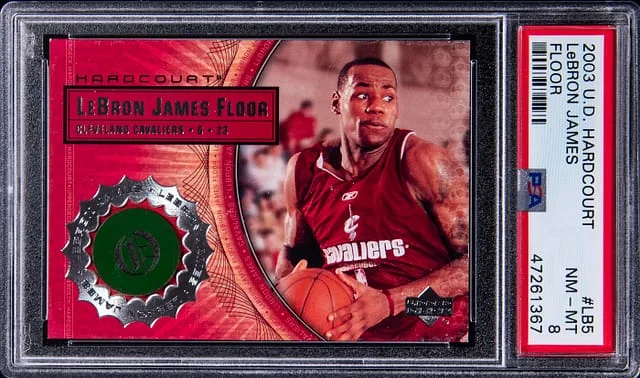 2003 Upper Deck Hardcourt LeBron James Floor #LB5 card image