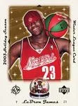 2003 Upper Deck Holiday Season Lebron James #LB-NPL03 card image