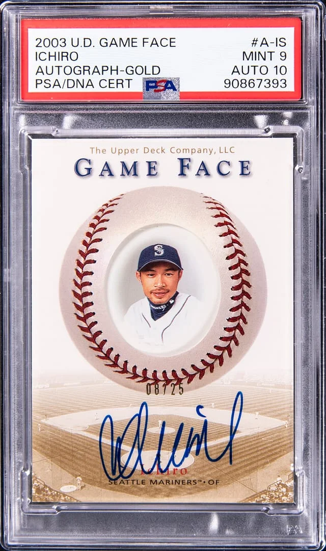 2003 Upper Deck Ichiro Game Face Autographs Gold #A-IS card image
