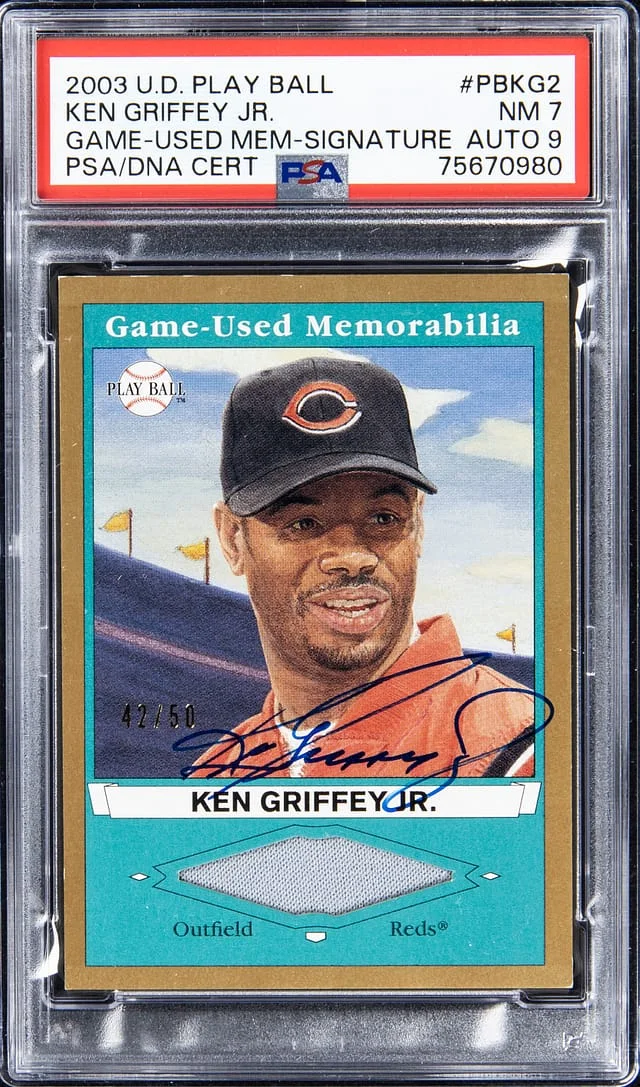 2003 Upper Deck Ken Griffey Jr. Play Ball Game Used Memorabilia Signature #PB-KG2 card image