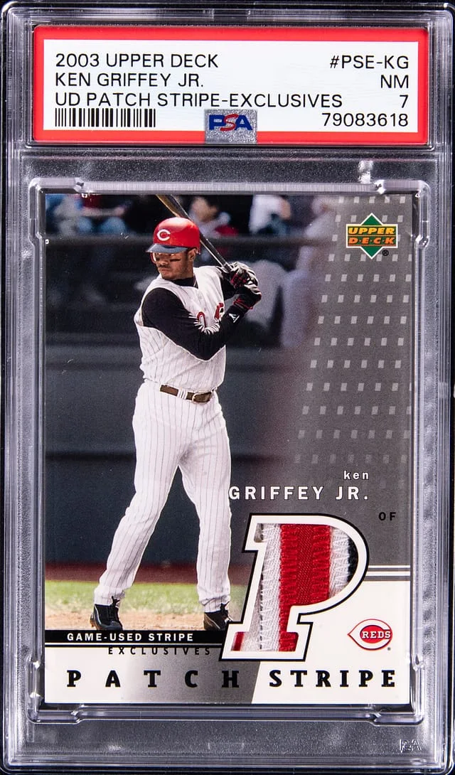 2003 Upper Deck Ken Griffey Jr. Patch Stripe Exclusives #PSE-KG card image