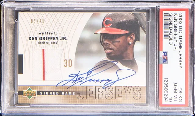 2003 Upper Deck Ken Griffey Jr. Signed Game Jerseys Gold #S-KG card image