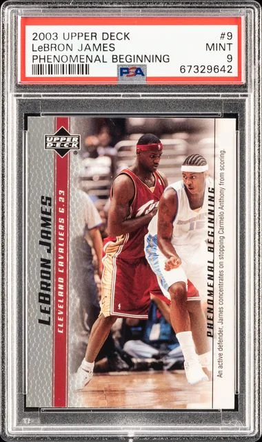 2003 Upper Deck LeBron James Phenomenal Beginnings #9 card image