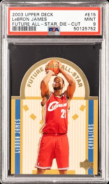2003 Upper Deck LeBron James Future All-Star Die-Cut #E15 card image