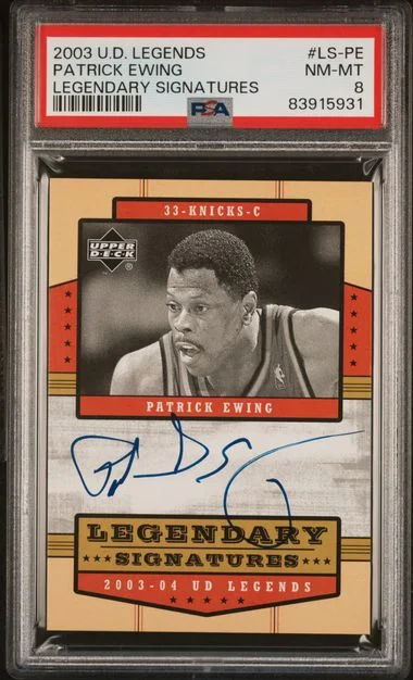 2003 Upper Deck Legends Legendary Signatures Ls-Pe Patrick Ewing #no-number card image