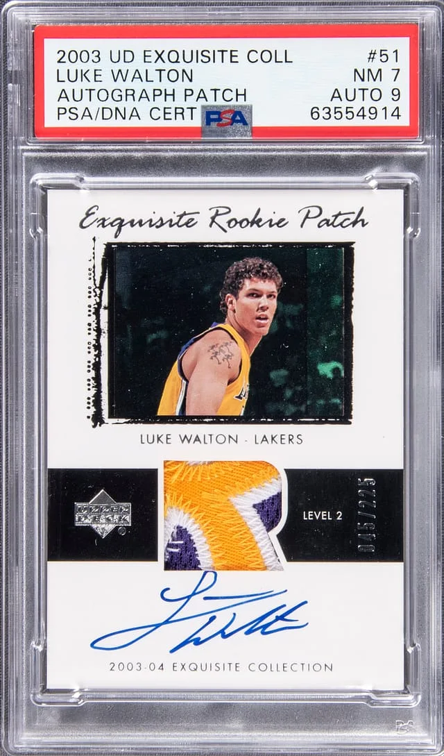 2003 Upper Deck Luke Walton Autograph Patch #51 card image