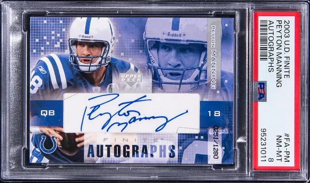 2003 Upper Deck Peyton Manning Finite Autographs #FA-PM card image