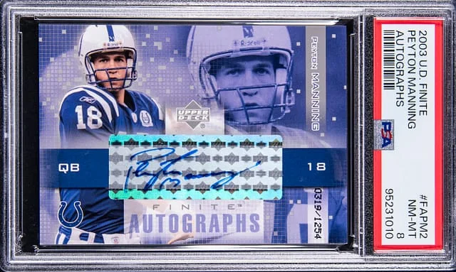 2003 Upper Deck Peyton Manning Finite Autographs #FA-PM2 card image