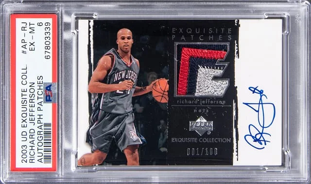 2003 Upper Deck Richard Jefferson Autograph Patches #AP-RJ card image