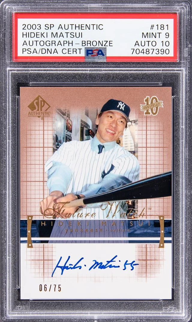 2003 Upper Deck SP Authentic Hideki Matsui Autograph #181 card image