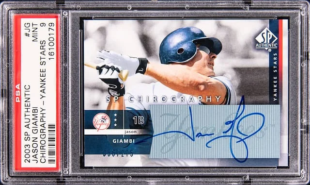 2003 Upper Deck SP Authentic Jason Giambi Chirography Yankee Stars #JG card image