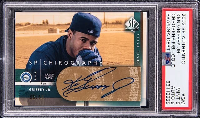 2003 Upper Deck SP Authentic Ken Griffey Jr. Chirography Flash Backs #GM card image