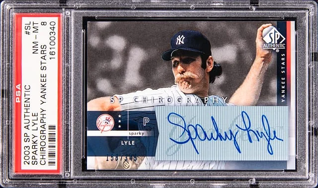 2003 Upper Deck SP Authentic Sparky Lyle Chirography Yankee Stars #SL card image