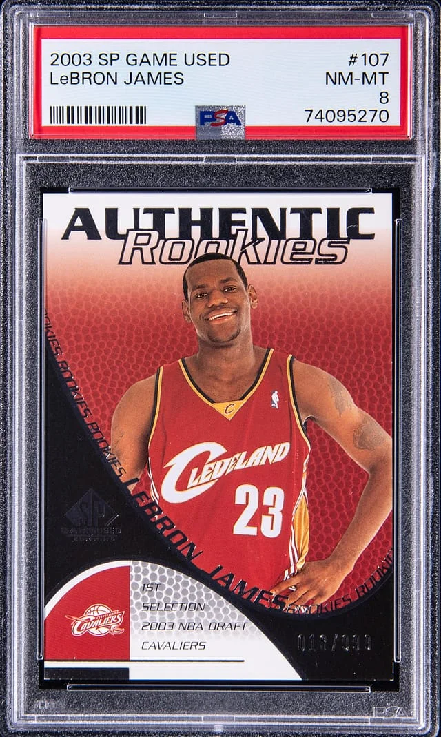 2003 Upper Deck SP Game Used LeBron James #107 card image
