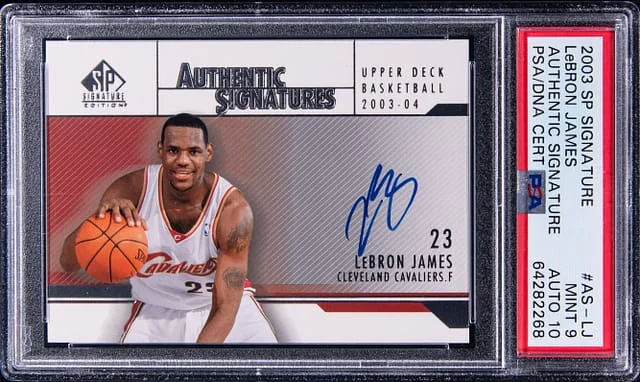 2003 Upper Deck SP LeBron James Signature Authentic Signature #AS-LJ card image