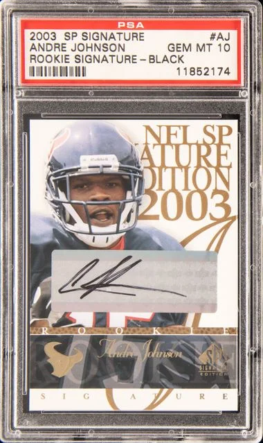 2003 Upper Deck SP Signature Edition Andre Johnson Signature Black #AJ card image