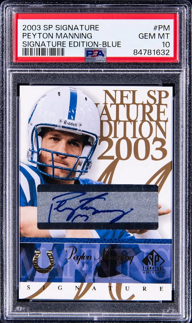 2003 Upper Deck SP Signature Edition Peyton Manning Autographs Blue #PM card image