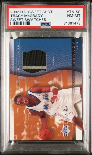 2003 Upper Deck Sweet Shot Sweet Swatches Tn-Ss Tracy Mcgrady #no-number card image