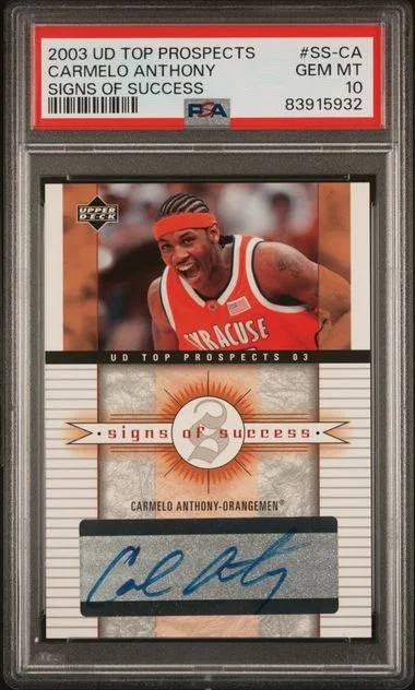 2003 Upper Deck Top Prospects Signs Of Success Signs Of Success Ss-Ca Carmelo Anthony #no-number card image
