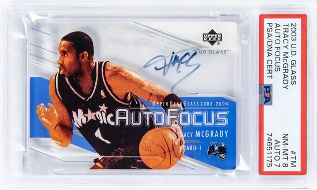 2003 Upper Deck Tracy Mcgrady Glass Auto Focus #TM card image