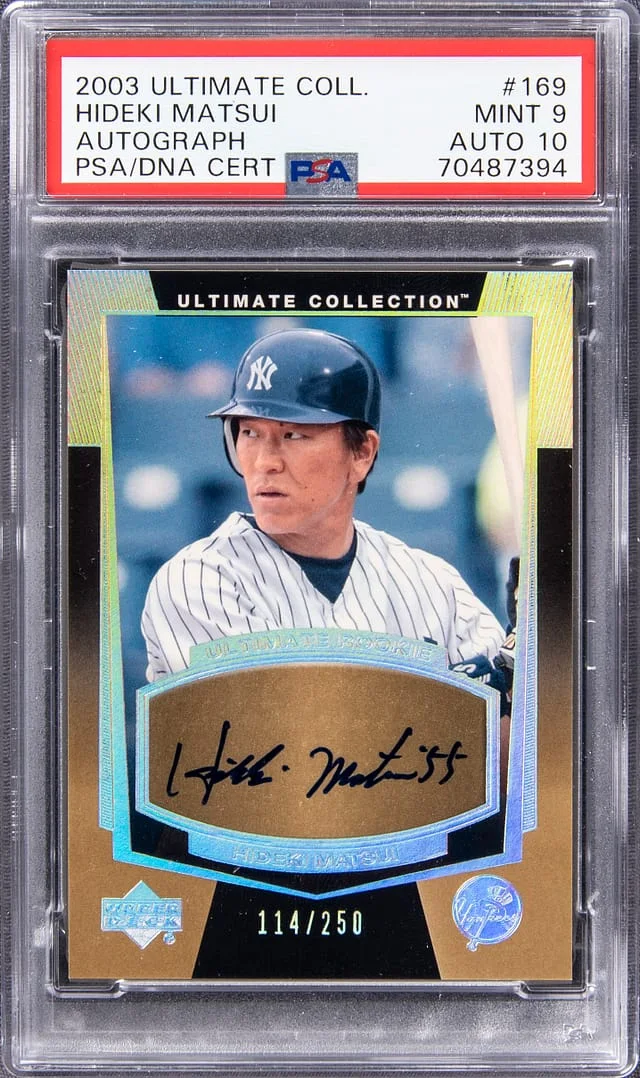 2003 Upper Deck Ultimate Collection Hideki Matsui Autograph #169 card image