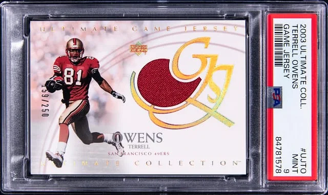 2003 Upper Deck Ultimate Collection Terrell Owens Game Jersey #UJ-TO card image