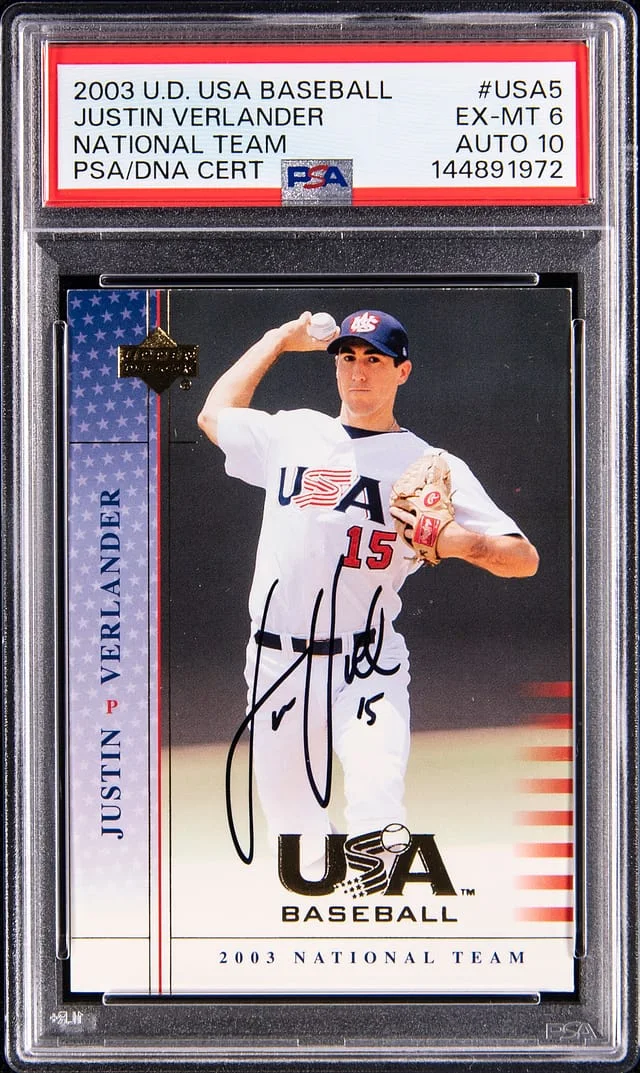 2003 Upper Deck USA Baseball Justin Verlander National Team #USA5 card image