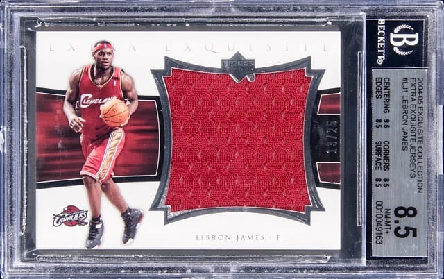 2004-05 Exquisite Collection LeBron James Extra Exquisite Jerseys #LJ1 card image