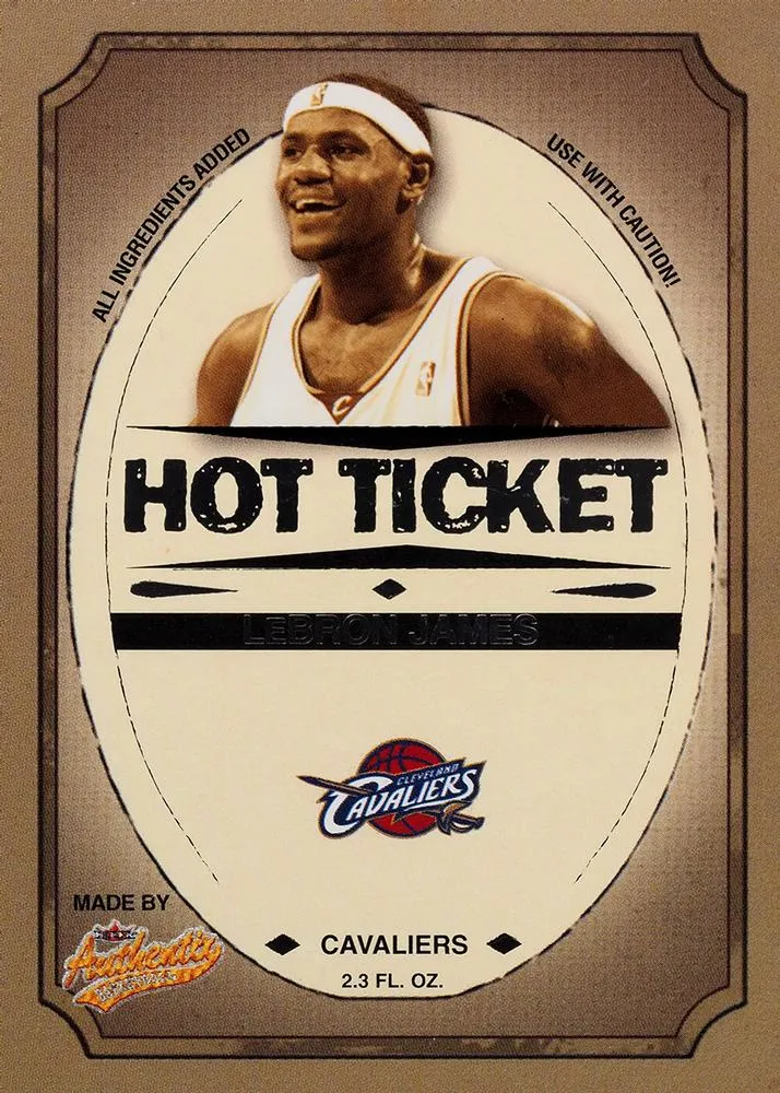 2004-05 Fleer Authentix Lebron James Hot Ticket #1 card image