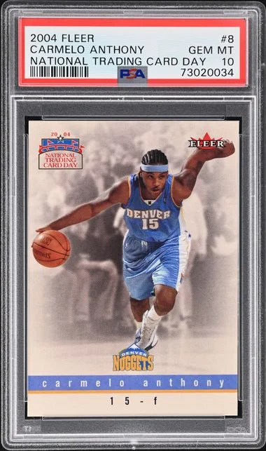 2004-05 Fleer Carmelo Anthony National Trading Card Day #8 card image