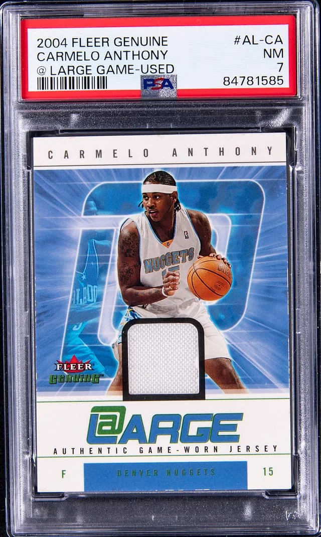 2004-05 Fleer Genuine Carmelo Anthony @ Large Game-Used #AL-CA card image