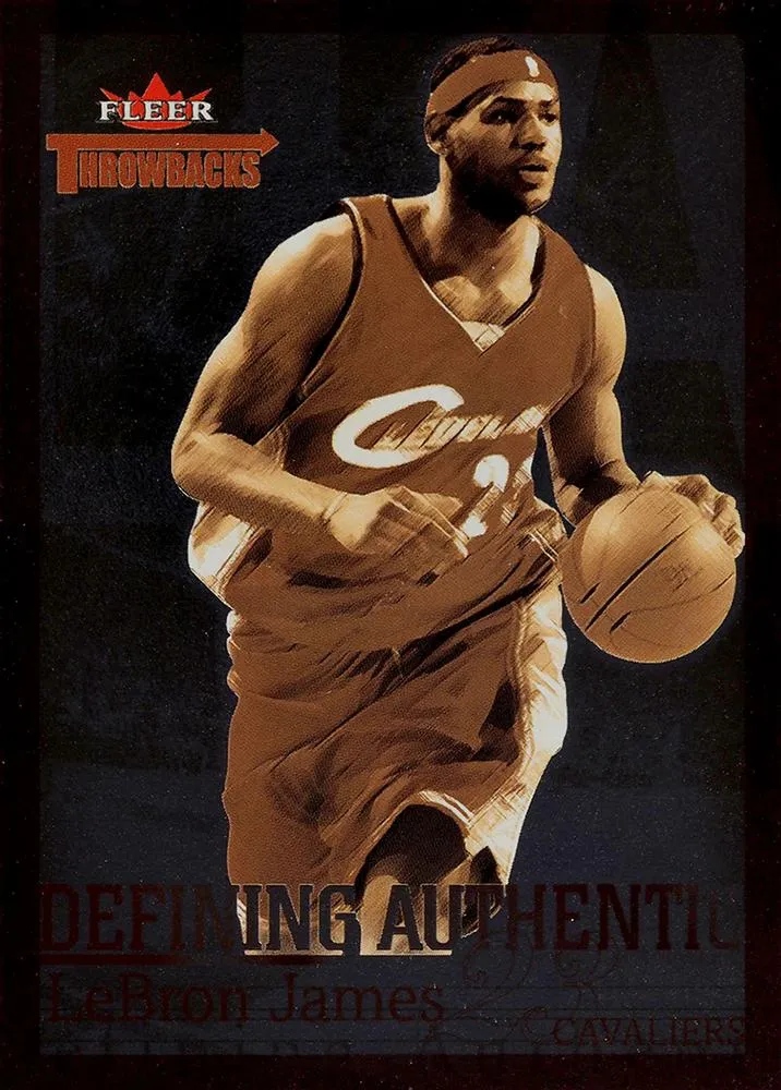 2004-05 Fleer Throwbacks Lebron James Defining Authentic #20 card image