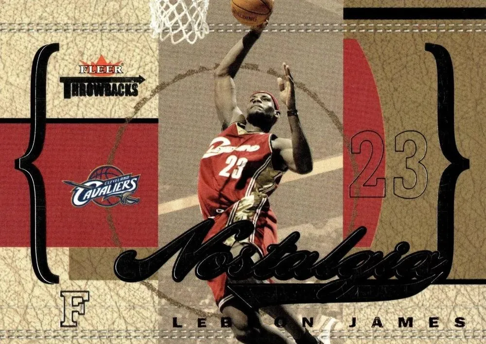 2004-05 Fleer Throwbacks Lebron James Nostalgia #6 card image