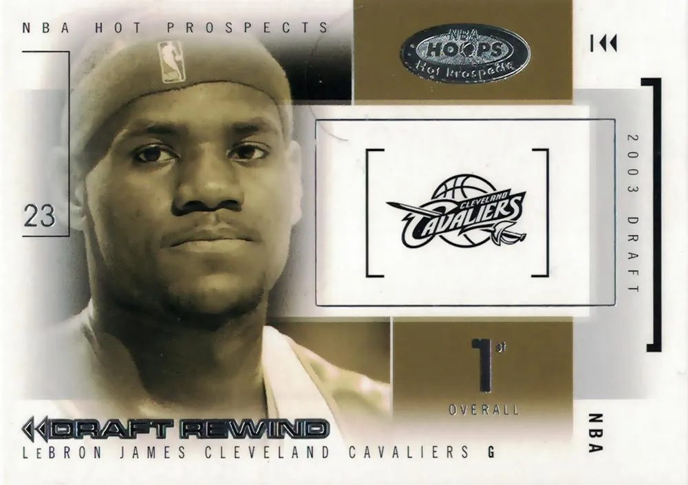 2004-05 Hoops Hot Prospects Lebron James Draft Rewind #26 card image
