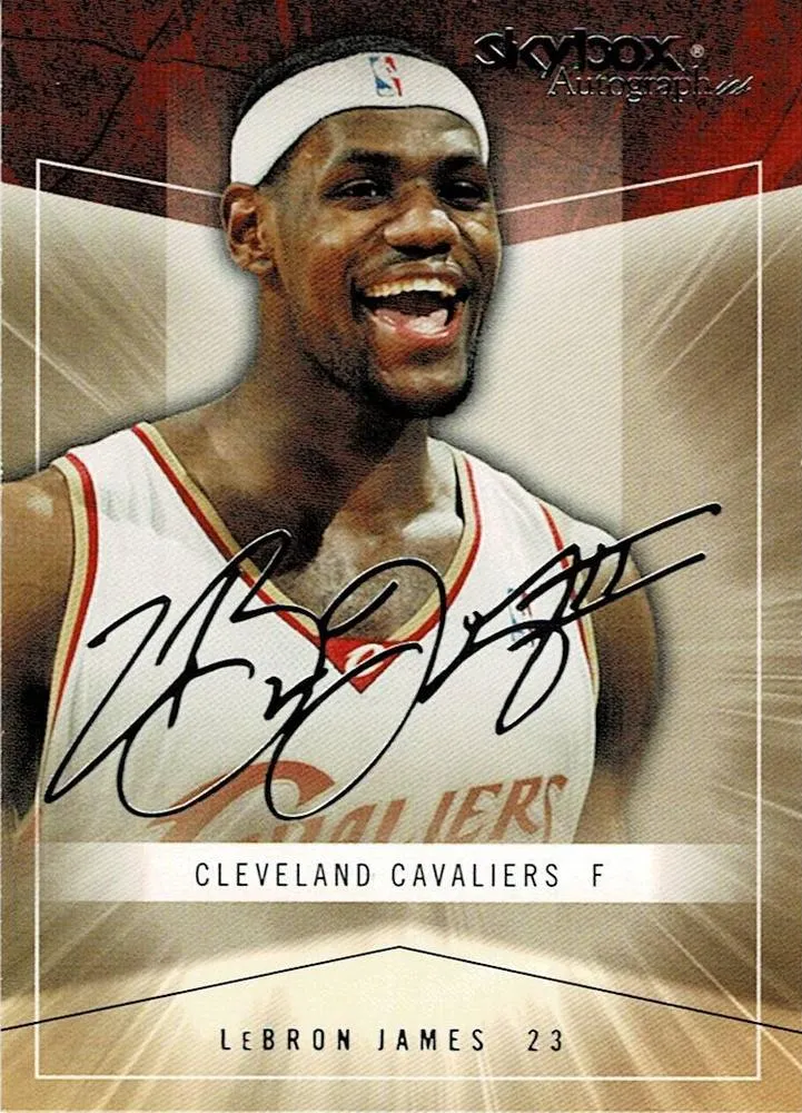 2004-05 SkyBox Autographics Lebron James #5 card image
