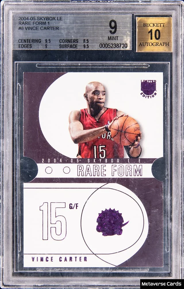 2004-05 SkyBox Vince Carter Limited Edition Rare Form 1 #6 card image