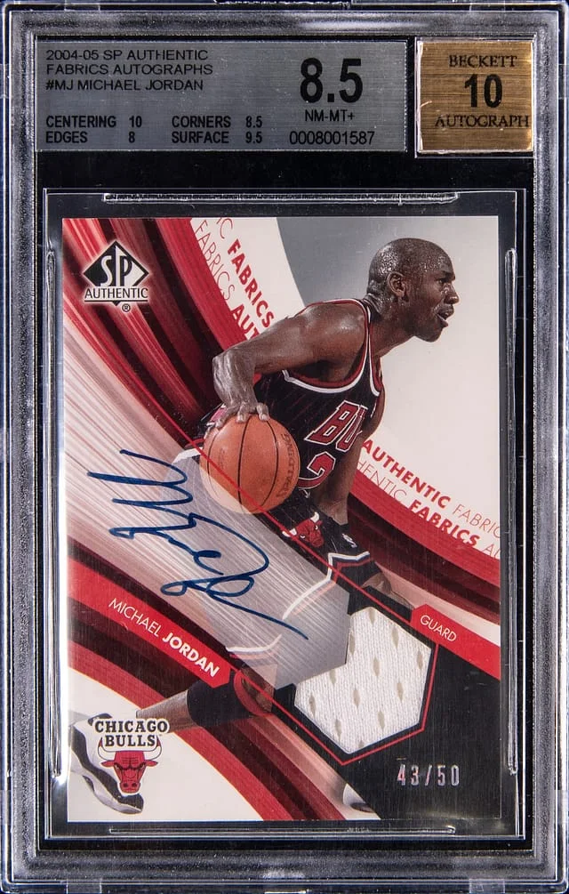 2004-05 SP Authentic Michael Jordan Fabrics Autographs #AAF-MJ card image
