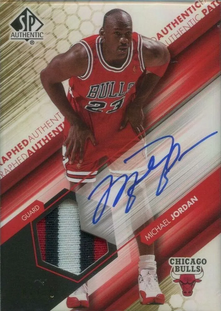 2004-05 SP Authentic Michael Jordan Fabrics Patches Autographs #AAP-MJ card image