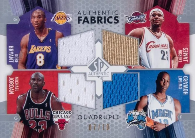 2004-05 SP Authentic Michael Jordan Fabrics Quad #AF4-BJJH card image