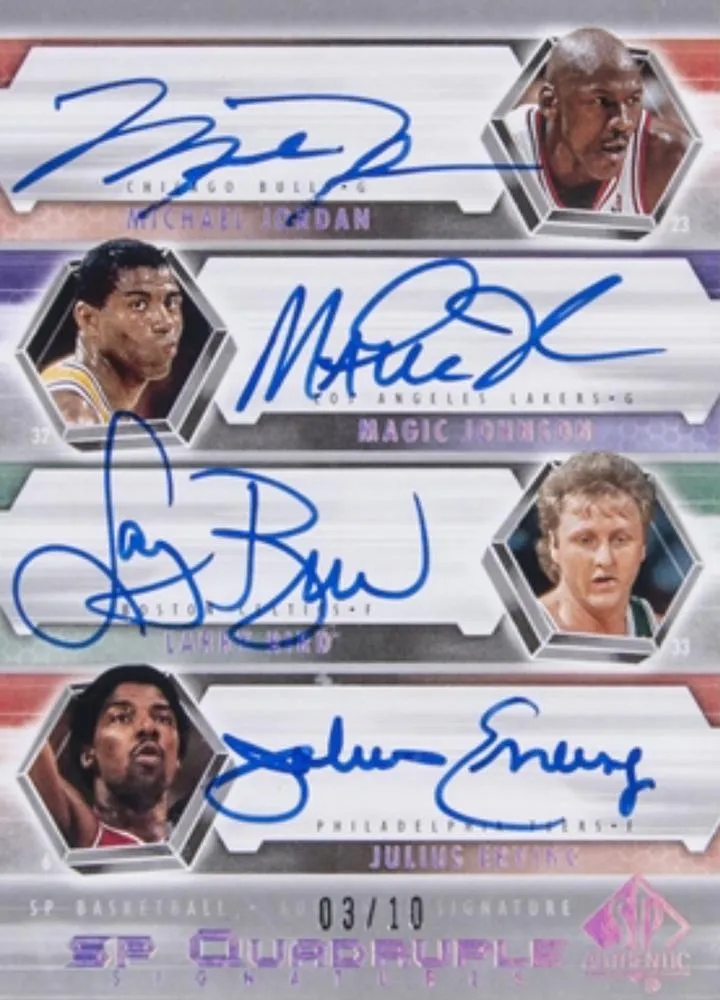 2004-05 SP Authentic Michael Jordan Signatures Quad #SP4-JJBE card image