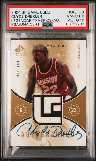 2004-05 SP Game Used Clyde Drexler Legendary Fabrics-Autograph #ALFCD card image