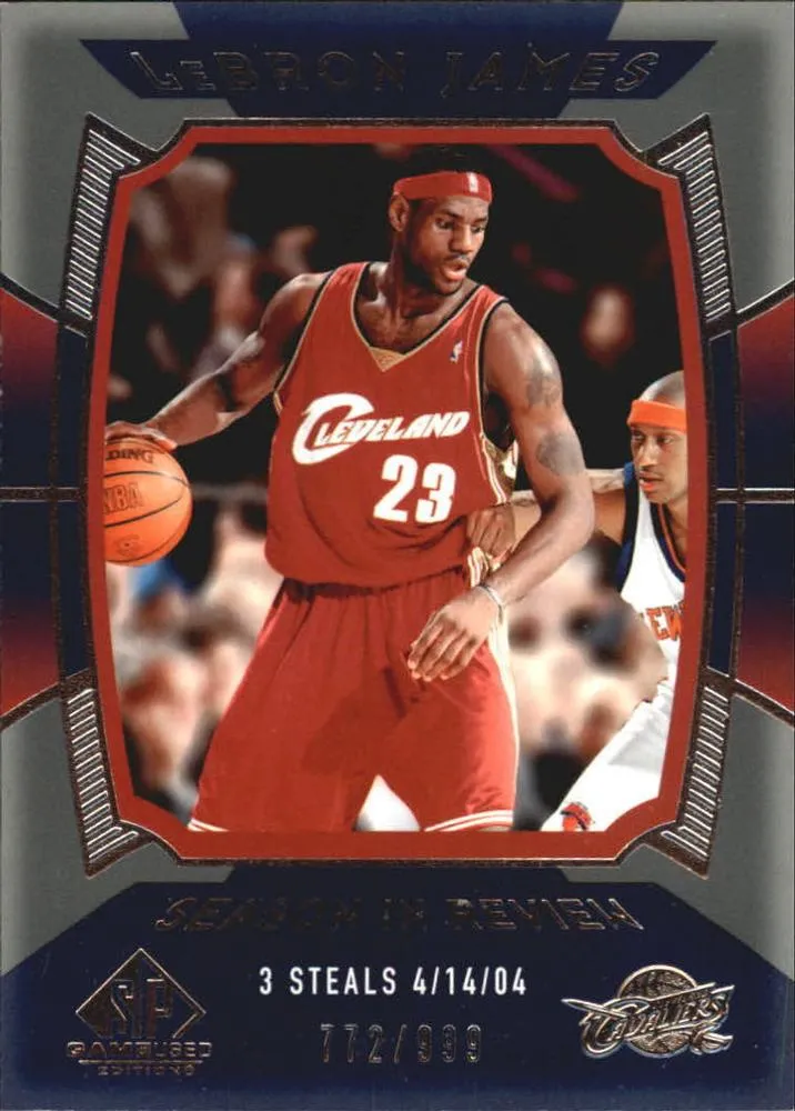2004-05 SP Game Used Lebron James #136 card image