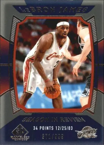 2004-05 SP Game Used Lebron James #139 card image