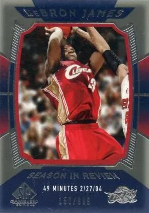 2004-05 SP Game Used Lebron James #157 card image