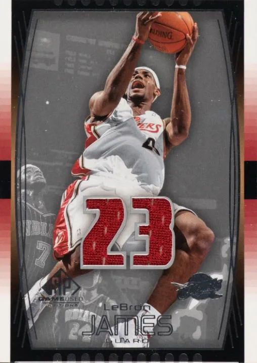 2004-05 SP Game Used Lebron James #63 card image