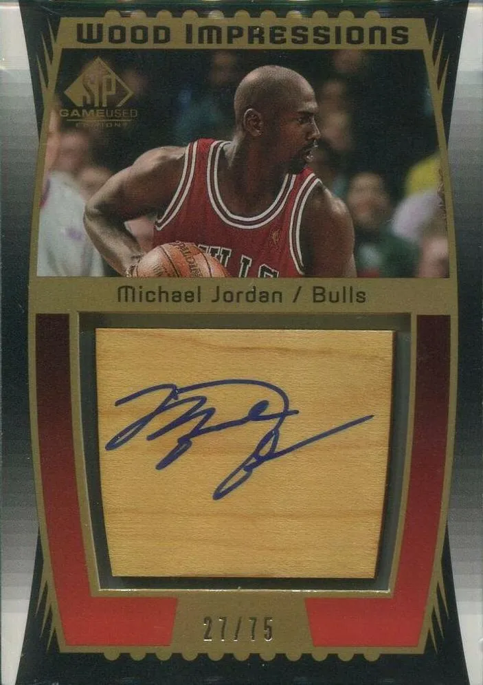 2004-05 SP Game Used Michael Jordan Wood Impressions #WI-MJ card image
