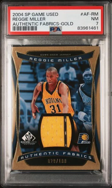 2004-05 SP Game Used Reggie Miller Authentic Fabrics-Gold #AF-RM card image