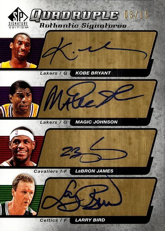 2004-05 SP Signature Edition Lebron James Quadruple Authentic Signatures #AS4-BJJB card image