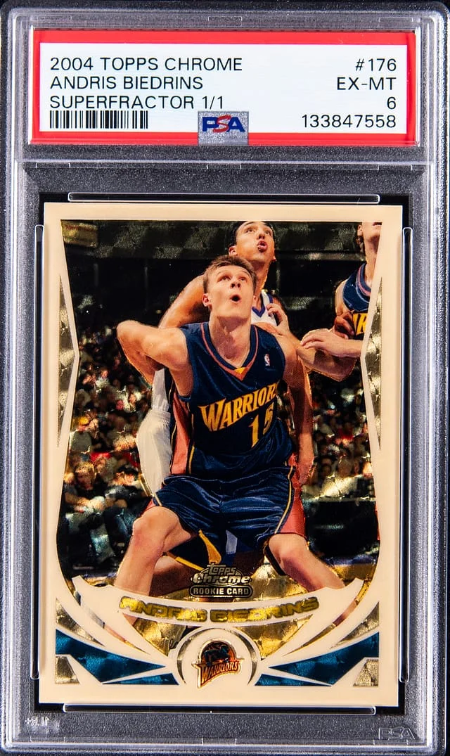 2004-05 Topps Chrome Andris Biedrins SuperFractor #176 card image