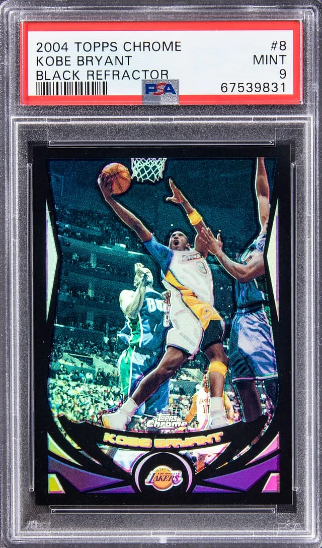 2004-05 Topps Chrome Black Kobe Bryant Refractor #8 card image